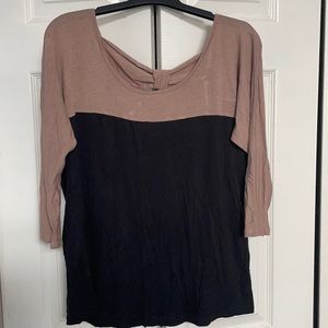 Charlotte Russe colorblock top with back bow